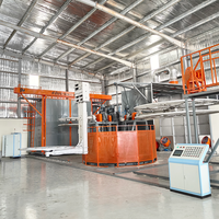 Machine de rotomoulage Benfan à haute efficacité, à gaz, en acier doux, type navette, puissance 31KW, modèle 1