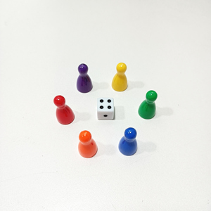 Cầm đồ & D6 xúc xắc thiết lập tùy chỉnh nhiều màu bàn bằng gỗ Ludo Shape-cho người chơi thẻ trò chơi Thành phần nhựa tùy chỉnh Hội Đồng Quản trị trò chơi mảnh - Product Image 5