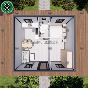 Maison conteneur extensible personnalisée 20ft 40ft, mini-villa de luxe 2-3 chambres, maison préfabriquée en acier pour habitation ou commerce - Product Image 6