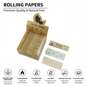 กระดาษมวนบุหรี่แบบกรวยคลาสสิก ขนาดคิงไซส์ ไม่ฟอกขาว พร้อมทิปส์ ยี่ห้อ Paper Roll - Product Image 1