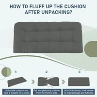 Coussin d'extérieur pour banc de patio, résistant à l'eau, pour balançoire de véranda, coussins épais pour causeuse d'extérieur 48" x 18" x 5"