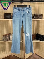Vente en gros de pantalons en jean à pattes d'éléphant d'occasion de qualité supérieure YongLiJia, lots de jeans usagés, approvisionnement en vrac 45 kg