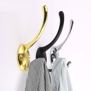 Resonance Robe Hook Single Heavy Duty Wall Mounted Modern <b>Polished</b> Stainless Steel For Towels Wardrobes Doors Kitchens Bathrooms - Product Image 1