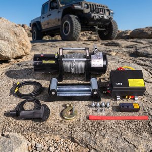 Verricello elettrico fuoristrada 4x4 di alta qualità 6000lbs 12V 24V 4WD con fune in acciaio sintetico per veicoli - Product Image 3