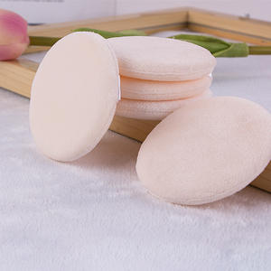 Blanc rose couleur 6cm prix <span class=keywords><strong>de</strong></span> gros Logo personnalisé usine directe 5 pièces rond main crochet ruban maquillage poudre éponge miel poudre - Product Image 5