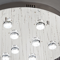 Lustre en cristal moderne de luxe, grand luminaire suspendu long pour plafond haut, escalier, hall d'hôtel, villa, design personnalisé