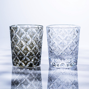 Bicchiere da whisky in cristallo stile Edo Kiriko giapponese all'ingrosso, bicchiere in cristallo a doppio strato inciso con scatola regalo per uso bar - Product Image 2