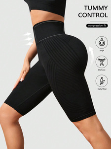 Shorts de yoga anti-<span class=keywords><strong>cellulite</strong></span> 3D sans couture extensibles pour femme, contrôle du ventre, compression, grande taille 3XL, pour l'été et le cyclisme - Product Image 5