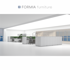 Conjunto Modular de Oficina Moderna, Muebles de Cubículo, Estaciones de Trabajo, Escritorio para 2 Personas con Separador - Product Image 6