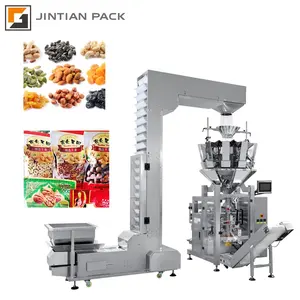 Multifunctionele Volautomatische Hoge Kwaliteit Multi Head Weger Popcorn Droog Fruit Noten Snack Voedsel Machine