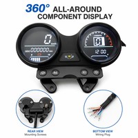 Tacómetro y Velocímetro LED Universal para Motocicleta Yamaha JYM125 YBR125 LC135, Conjunto de Instrumentos Digitales Modificados para el Tablero