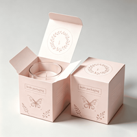 Caja de Regalo Plegable Desechable con Impresión de Logotipo Personalizado y Colorido, Caja de Papel para Empaque de Velas, Caja de Cartón para Velas