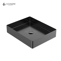 Lavabo Rectangular de Acero Inoxidable 304 con Diseño Europeo, Acabado Cepillado, Fácil de Limpiar, para Baño