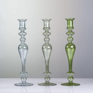 Bougeoir en verre nordique décoratif de luxe avec un design écologique résistant à la chaleur pour les mariages et la décoration de la maison - Product Image 6