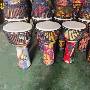 Vente en gros de motifs d'art colorés instrument de <span class=keywords><strong>musique</strong></span> traditionnel congo africain djembé ensemble de jouets à percussion tambour à main pour adultes - Product Image 2