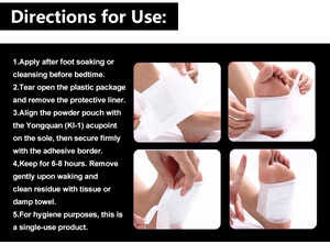 持続可能なエネルギーと全体的なバランスの口の鼻と体のパッチのための伝統的な高麗人参とアシュワパンダのデトックスフットパッド - Product Image 3