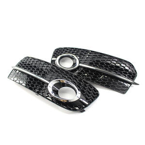 Rejilla de Parachoques Delantero para Audi Q5, Malla de Panal, Marcos para Faros Antiniebla, ABS Negro, 2013-2015 - Product Image 3