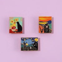 Épingles de chat en peinture à l'huile, épingle en émail, personnalisé, drôle, chaton noir, tournesol, broche, Badge de revers, bijoux d'animaux, cadeau pour enfants et amis