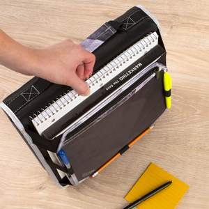 BSCI Wholesale Custom Laptop Briefcase Bag <b>Waterproof</b> Business Laptop Bags Mighty Zip Tab Zipper Binder - Product Image 6