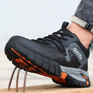 YIZHONCO <span class=keywords><strong>scarpe</strong></span> da lavoro da uomo in maglia di punta in acciaio antiscivolo traspirante leggero intersuola con Design flessibile <span class=keywords><strong>scarpe</strong></span> da lavoro da uomo - Product Image 3