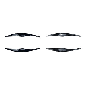 Pegatinas para Cejas de Faros Delanteros BMW Serie 3 E90 E91, Textura de Fibra de Carbono, Color Negro Piano, Adhesivos para Carrocería 2005-2012 - Product Image 2