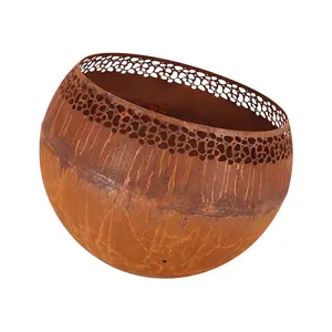 Rust Speckles Fire Pits Wood Burning Outdoor Garden Metal Ball Fire Pit Brasero