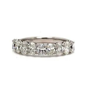 畅销时尚设计天然9石18 Kt钻石戒指，用于新娘礼品，出口价格可选