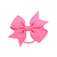 Chouchou en ruban gros grain pour enfants, nœud élastique pour petites filles, support queue de cheval, accessoires pour cheveux, 50 pièces à la mode