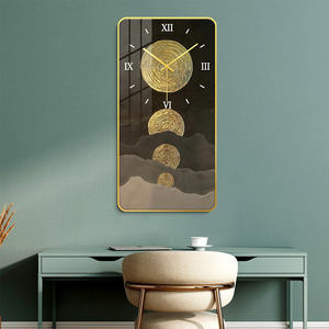 Pintura de porcelana de cristal de lujo moderna, decoración de <span class=keywords><strong>entrada</strong></span> de puesta de sol abstracta, impresión Digital, retrato al óleo, lienzo enmarcado - Product Image 4