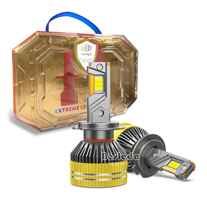 6000K faisceau <span class=keywords><strong>jaune</strong></span> doré H4 H7 H11 ampoule de phare LED 240W 50000lm lampes à led haute puissance auto 9005 9007 phare LED - Product Image 1