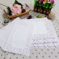 Napperons en papier dentelle ronds blancs jetables pour la décoration de gâteaux et de plats