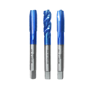 Tarauds hélicoïdaux en titane plaqué cobalt M35 bleu cobalt à pointe, pour machines et filières à rouler - Product Image 1