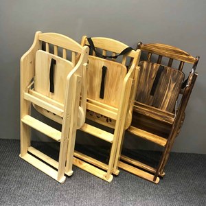 Chaise haute pliante en bois pour enfants, idéale pour la salle à manger, la crèche ou le restaurant - Product Image 4