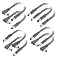 Sensor Automotriz Serie M5 DIN IP67/IP68 Impermeable de Latón Niquelado, Codificación 2/3/4 Pines Macho Hembra - Blindado Recto/Angulado