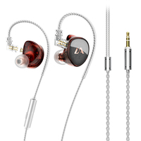 Lafitear LF2 1DD 1BA Écouteurs intra-auriculaires HIFI Bass avec suppression du bruit pour la musique et le sport