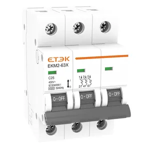 ETEK thermomagnetic circuit breaker EKM2-63X MCB 415V 3p mcb overcurrent and short circuit breaker MCB