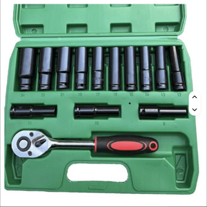 Kit de douilles à chocs universelles en acier au carbone, avec étui rigide, personnalisable OEM, 14 pièces, outil multifonctionnel SC - Product Image 4