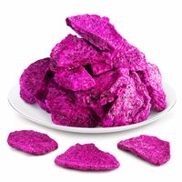 Chips de Pitaya Roja Liofilizada a Granel, Snack Saludable con Sabor a Fruta del Dragón, Tecnología FD, Exportación OEM, Directo de Fábrica