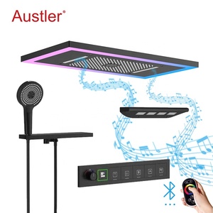 Nuevo Diseño de Cabezal de Ducha con Cascada de Techo, Sistema de Música LED, Ducha Termostática Digital para Baño con Música - Product Image 1