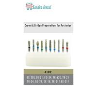 Kit de fraises dentaires polyvalentes Offres Spéciales fraises diamantées à faible teneur en carbure Instrument d'hygiène buccale et pratique