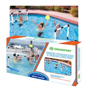 2 in 1 set with one 171x89x84cm volleyball net or two 90x48x48cm small goal convertible summer pool water volleyball set