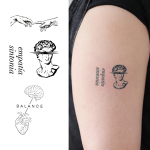 <span class=keywords><strong>Tatouage</strong></span> temporaire semi-permanent en forme de <span class=keywords><strong>cœur</strong></span> et de cerveau, <span class=keywords><strong>tatouage</strong></span> réaliste <span class=keywords><strong>à</strong></span> base de plantes, imperméable, dure 2 semaines, pour le bras, la paume - Product Image 1