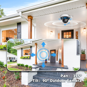 Tuya 5MP HD PTZ Dome <span class=keywords><strong>Camera</strong></span> <span class=keywords><strong>360</strong></span> độ góc rộng tự động theo dõi chuyển động của con người phát hiện IP66 không thấm nước hai chiều âm thanh đám mây cho nhà - Product Image 2