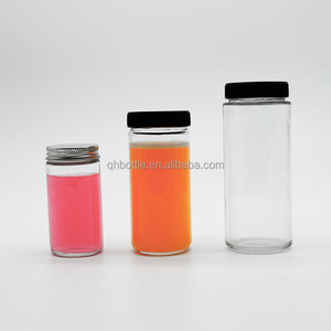 New <span class=keywords><strong>Custom</strong></span> 500ml <span class=keywords><strong>Glass</strong></span> Paragon <span class=keywords><strong>Jar</strong></span> với kim loại thiếc nắp màu trắng và màu đen nhựa vít nắp thủy tinh chai nước giải khát cho nước trái cây - Product Image 6