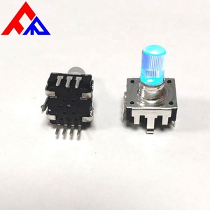 ตัวเข้ารหัส LED-EC12 แบบใหม่ ไฟหลายสี พร้อมสวิตช์ 24 ตำแหน่ง ดิจิตอลพัลส์ ความยาวแกน 20 มม. ตัวเข้ารหัสสำหรับเครื่องเสียงรถยนต์ - Product Image 2
