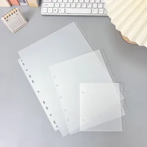 A5 a4 פלסטיק קפור שקוף 11 טבעת קלסר עלים רופף אינדקס חוצצים עם כרטיסיות דף נייר pp לשימוש יומיומי במשרד