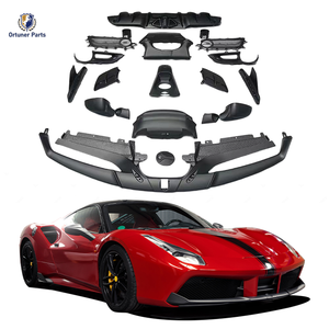 Mớ<span class=keywords><strong>i</strong></span> Khô Sợ<span class=keywords><strong>i</strong></span> Carbon Artuner 488 Spider Cho Xe Cơ Thể Kit Nâng Cấp Phía Trước Lip Phía Sau Khuếch Tán Bên Váy Gương Bìa Xả - Product Image 1