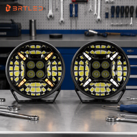 BRTLED 120W voiture ronde led lumières 9 pouces tout-terrain double DRL ambre blanc LED ECE R112 conforme nouvel état led conduite lumière
