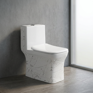 Inodoro de Cerámica de Una Pieza Vistaar Luxury Black Gold, Diseño Moderno de Doble Descarga y Montaje en el Suelo - Product Image 4