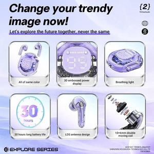 Nouveaux écouteurs intra-auriculaires Bluetooth personnalisés étanches pour le gaming, sans fil, tendance - Product Image 3